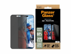 PanzerGlass - Ochrana obrazovky pro mobilní telefon - ultra široký tvar - sklo - s bezpečnostním filtrem - dvoucestné - barva rámu černá - pro Apple iPhone 16 Pro Max