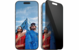 PanzerGlass - Ochrana obrazovky pro mobilní telefon - ultra široký tvar - sklo - s bezpečnostním filtrem - dvoucestné - barva rámu černá - pro Apple iPhone 16 Pro