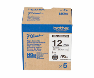 Brother HGE-M931V5 - Černá na stříbrné - Role (1,2 cm x 8...