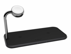 Zens Dual+Watch Alu Wireless Charger Black, Zens Dual+Watch Alu Wireless Charger Black