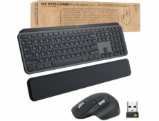 Logitech MX Keys Combo for Business - Klávesnice a sada myši - podsvícená - bezdrátový - Bluetooth LE - QWERTY - britská - grafit