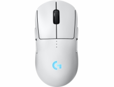 Logitech G PRO 2 - Myš - hraní - pravák a levák - optický - 8 tlačítka - bezdrátový, kabelové - 2.4 GHz, USB - přijímač USB Logitech LIGHTSPEED - bílá