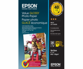 EPSON paper 10x15 - 183g/m2 - 2x20 sheets - value glossy ...