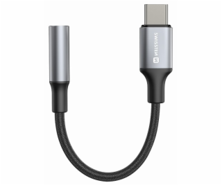 Swissten audio adaptértextile usb-c (samec) / 3,5mm aux 0...
