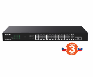 Tenda TEG1128P-24-250W PoE+ Gigabit switch 24x 1Gb/s PoE+...
