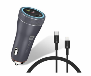 CONNECT IT InCarz DUPLEX nabíječka do auta, 2x USB-C, 1x ...