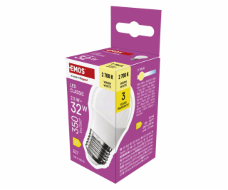 EMOS LED CLS MINI GLOBE 2,5W(32W) 350lm E27 WW