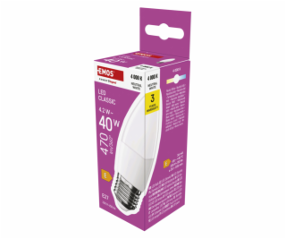 EMOS LED CLS CANDLE 4,2W(40W) 470lm E27 NW