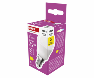 EMOS LED CLS MINI GLOBE 2,5W(32W) 350lm E14 NW