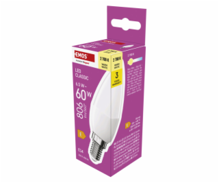 EMOS LED CLS CANDLE 6,5W(60W) 806lm E14 WW