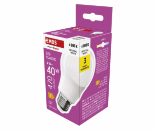 EMOS LED CLS A60 4W(40W) 470lm E27 NW
