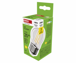 EMOS LED FLM MINI GL 1,8W(25W) 250lm E27 NW