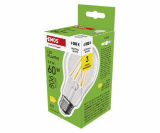 EMOS LED FLM A60 5,9W(60W) 806lm E27 NW