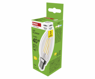 EMOS LED FLM CANDLE 3,4W(40W) 470lm E14 NW