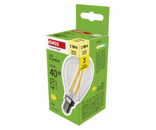 EMOS LED FLM MINI GL 3,4W(40W) 470lm E14 WW