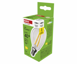 EMOS LED FLM MINI GL 3,4W(40W) 470lm E14 NW