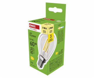 EMOS LED FLM MINI GL 5,9W(60W) 806lm E14 WW