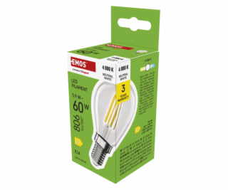 EMOS LED FLM MINI GL 5,9W(60W) 806lm E14 NW