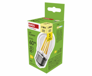 EMOS LED FLM MINI GL 5,9W(60W) 806lm E27 WW