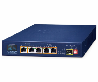 Planet BSP-115PV-15A  solární PoE+ switch, 5x1Gb, 1x1Gb S...