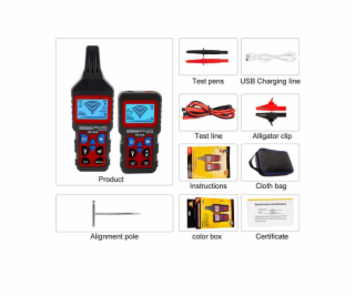 W-Star Hledač kabelů WSNF826, 12-400V traser kabelů, až 1...