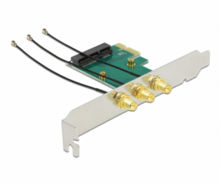 Delock PCI Express x1 Karta > Mini PCIe Slot + 3 RP-SMA p...