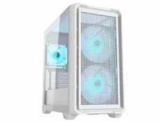 COUGAR PC skříň MX600 White Mini Tower Mesh Front Panel 2 x 160mm + 1 x 120mm Fans TG Left Panel