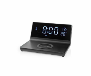 Hodiny s budíkem NEDIS WCACQ20BK