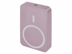 EMOS POWERBANKA WI1046, bezdrátové nabíjení 20W, 10.000mAh, LOSOSOVÁ, 1xUSB-C