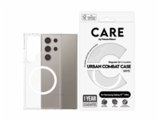 CARE by PanzerGlass Urban Combat - Zadní kryt pro mobilní telefon - polykarbonát, termoplastický polyuretan (TPU) - průhledná, bílá - pro Samsung Galaxy S25 Ultra