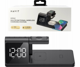 Havit W3042 - multifunkční bezdrátová nabíjecí stanice, č...