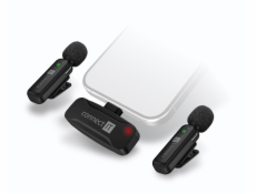 CONNECT IT Wireless Lavalier mikrofon USB-C konektor (2 ks + receiver) set ČERNÝ