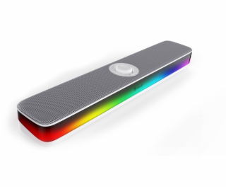 A4Tech Bloody S10, podsvícený herní soundbar, BT + USB, bílý