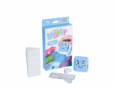 COLOP Marky DIY modrá - samobarvící textilní razítko (černý otisk)