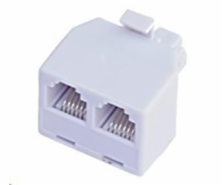 Rozdvojka RJ12, 1x6p6c/2x6p6c - telefonní