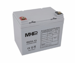 MHPower GE33-12 Gelový akumulátor 12V/33Ah, Terminál T2 -...