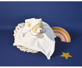 Doudou Dárková sada Plyšový muchláček šedý Medvídek 25 cm