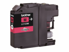 Brother LC123M - Vysoká výtěžnost - purpurová - originální - blistr - inkoustová cartridge - pro Brother DCP-J100, J105, J132, J152, J552, J752, MFC-J245, J470, J650, J6520, J6720, J6920