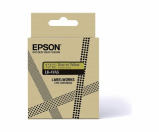 Epson Soft Yellow/Gray 12mm LK-4YAS, C53S672104