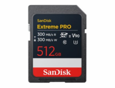 SanDisk Extreme Pro - Paměťová karta flash - 512 GB - Video Class V90 / UHS-II U3 / Class10 - SDXC UHS-II