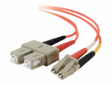 C2G Low-Smoke Zero-Halogen - Patch kabel - multirežim LC (M) do SC několik režimů (M) - 2 m - optické vlákno - 62,5 / 125 mikron - oranžová