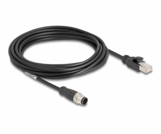 Delock - Síťový kabel - 8kolíkový M12 (M) do RJ-45 (M) - ...