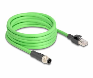 Delock - Síťový kabel - 4 piny M12-D (M) do RJ-45 (M) - 5...