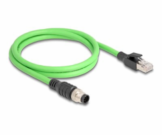 Delock - Síťový kabel - 8kolíkový M12 (M) do RJ-45 (M) - ...