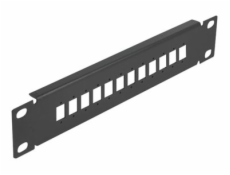 Delock - Patch panel (záslepný) - černá - 1U - 10  - 12 portů