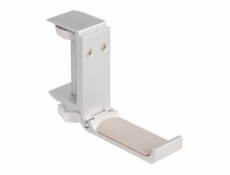 Delock - Držák pro sluchátka - nastavitelný, pro montáž na stůl, hliník - stříbrná