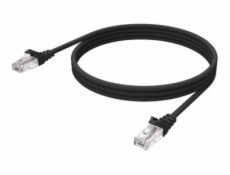 Vision - Síťový kabel - RJ-45 (M) do RJ-45 (M) - 1 m - UTP - CAT 6 - bootovaný, licna - černá