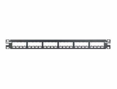Panduit MINI-COM All Metal Shielded Modular Patch Panel - Propojovací panel - černá - 1U - 19  - 24 porty
