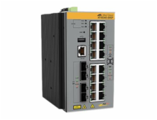 Allied Telesis AT IE340-20GP - Přepínač - L3 - řízený - 8 x 10/100/1000 (PoE+) + 8 x 10/100/1000 (PoE) + 4 x gigabitů SFP - lze montovat na konzolu DIN, pro připevnění na zeď - PoE+ (240 W) - stejnosm
