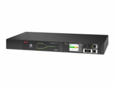 APC Netshelter Rack Automatic Transfer Switch AP4450A - Redundantní switch (k montáži na regál) - AC 100/120 V - 1440 VA - 1 fáze - Ethernet 10/100/1000, USB - výstupní konektory: 10 - 1U - 2.44 m kab